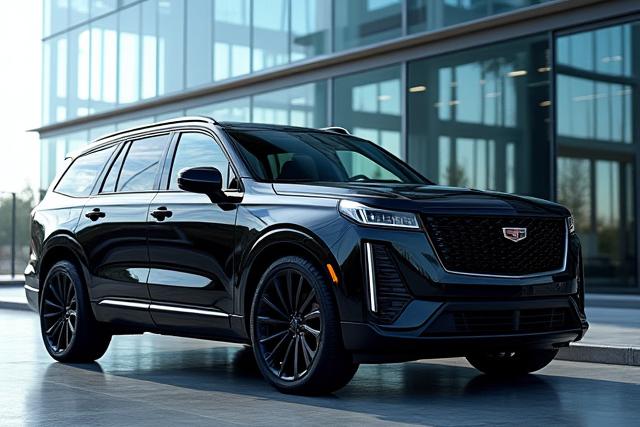 Side profile of a ceramic coated SUV reflecting its surroundings perfectly