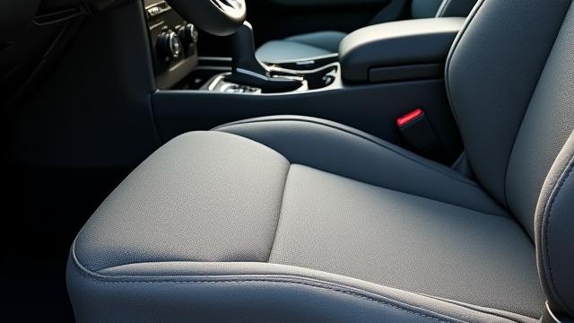 After: Perfectly clean fabric car seat, stain removed.